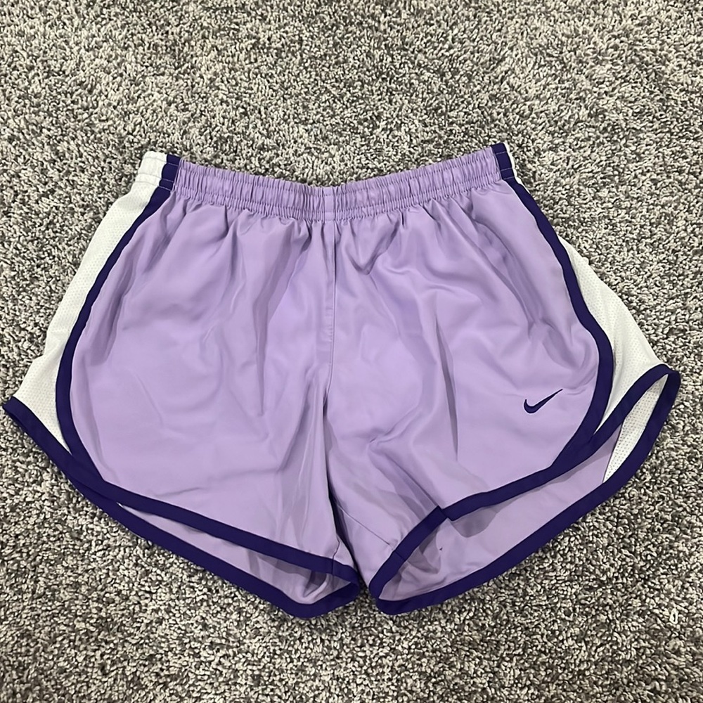 Girls Nike athletic shorts, size medium, light purple